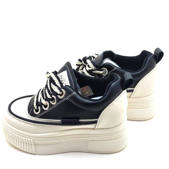 Women's Black and White Ashangyi Platform shoes  - Size 6 - Picture 2 of 11